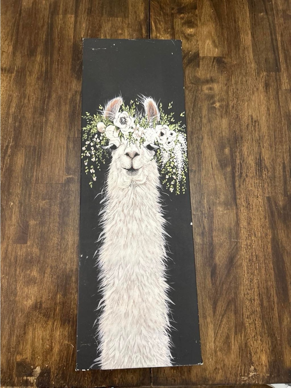 Hobby Lobby White Llama Floral Crown Wall Art